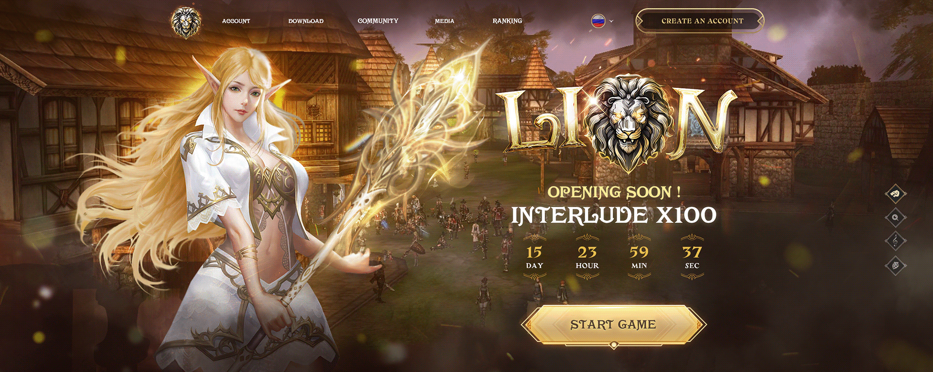 Landing page creation for Lineage 2 game project · 19 — экран 3