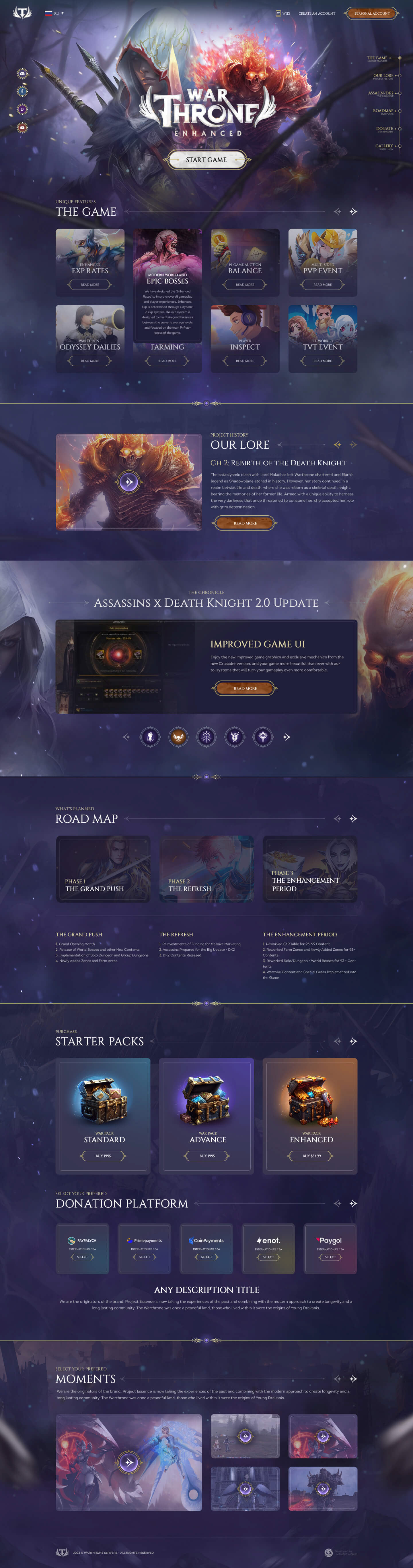 Website creation for Lineage 2 game project · 53 — Дизайн сайта
