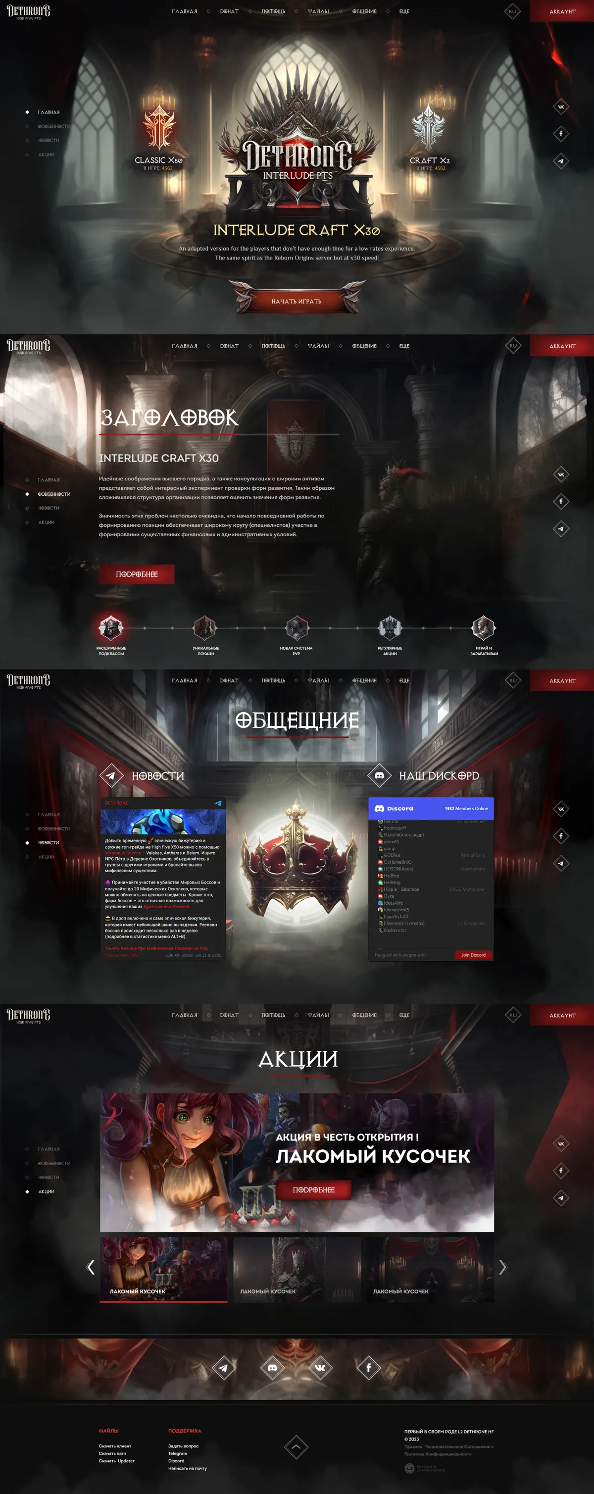 Website creation for Lineage 2 private server · 14 — Сайты