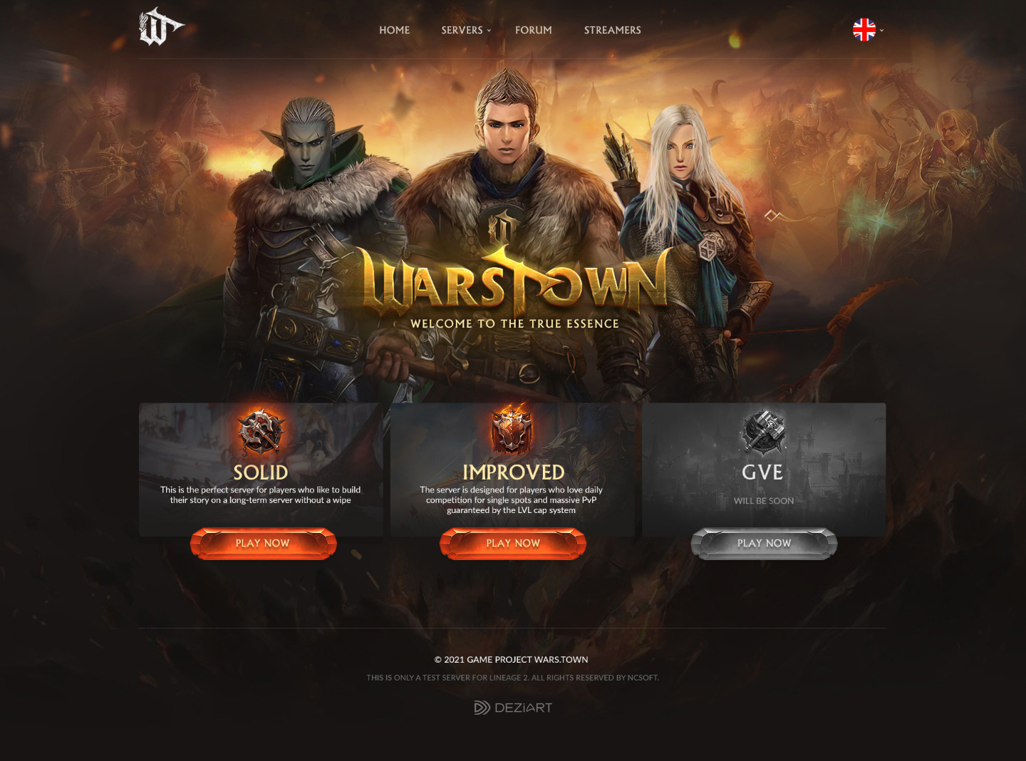 Website development for Lineage 2 private game server · 5 — Сайты