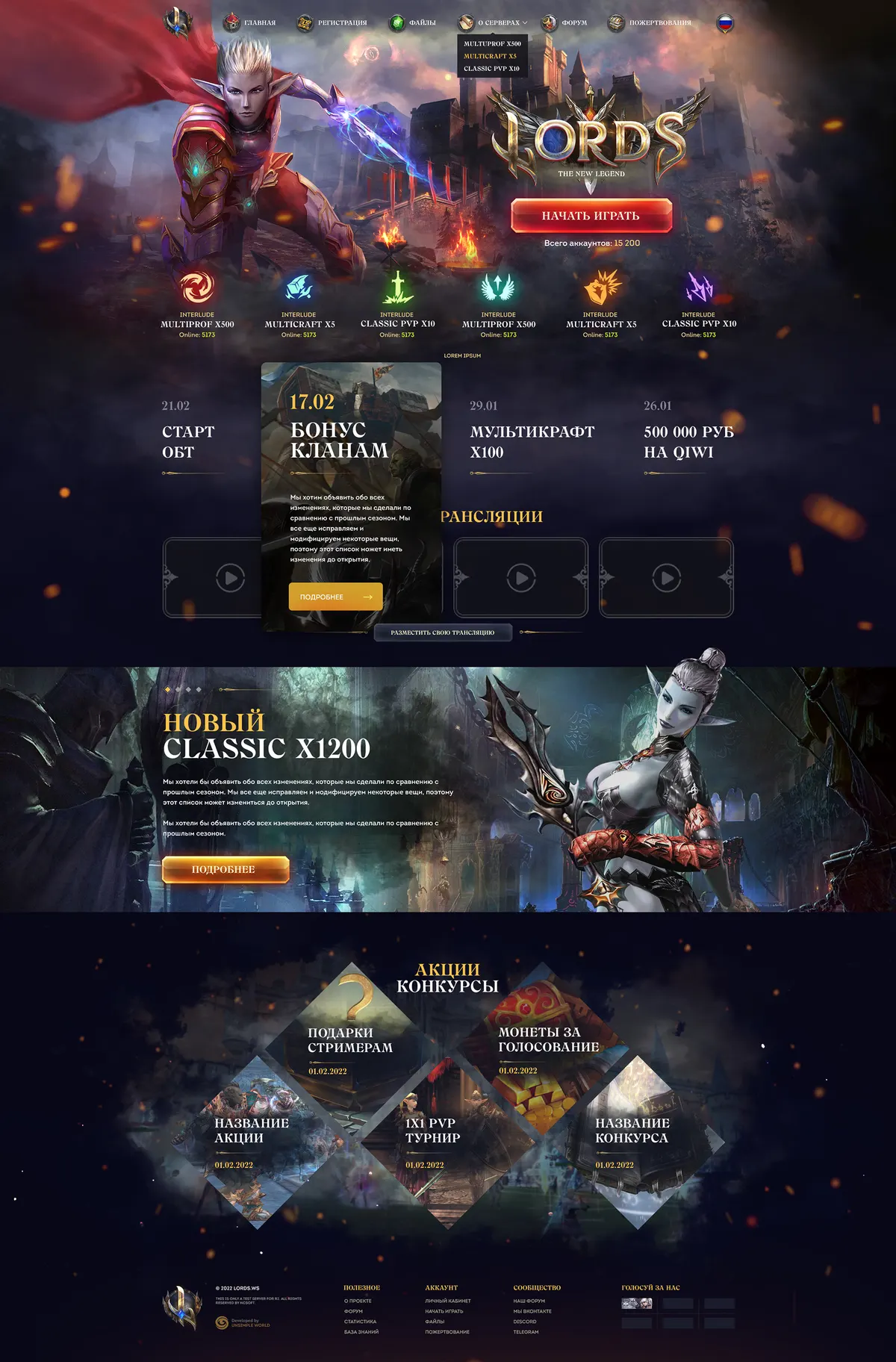 Website template for Lineage 2 game server | Lords.ws · 10 — Сайты